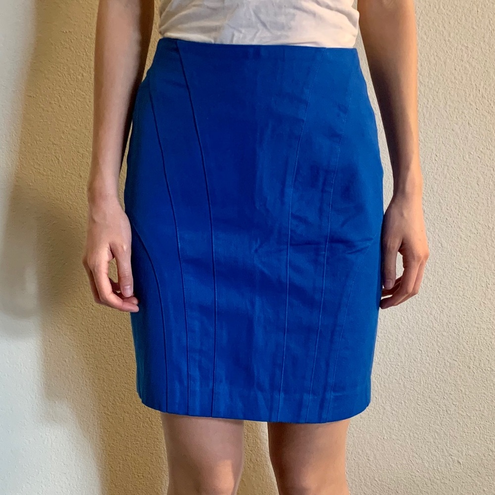 Banana Republic bright blue pencil skirt
